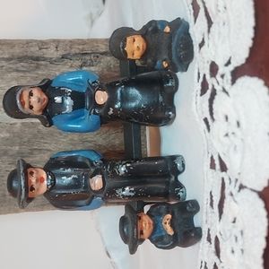 1960s Salt & Pepper Cast Iron Family by Danecraft